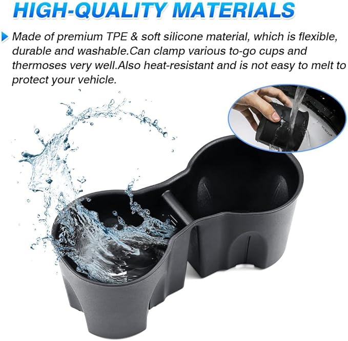 Autorder Cup Holder Inserts for Chevy/Chevrolet Equinox 2018 2019 2020 2021 2022 2023 2024 Accessories Center Console Water Cup Holder