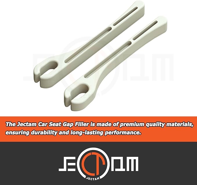 Car Seat Gap Filler, Leather Car Gap Filler Universal Fit for Most Cars and Trucks, Fill The Gap Between Seat and Consoles, Prevents Things from Falling Out, Pack of 2 PCS (Beige)