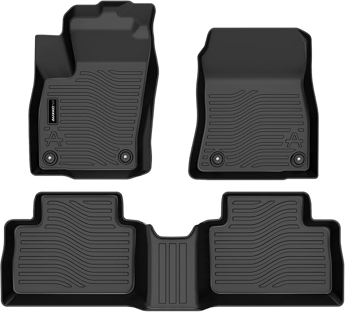 Auxko All Weather Floor Mats Fit for 2026 2025 Nissan Kicks TPE Liners Accessories All Season Guard Odorless Anti-Slip Floor Mats for Nissan Kicks 2026 2025 Black