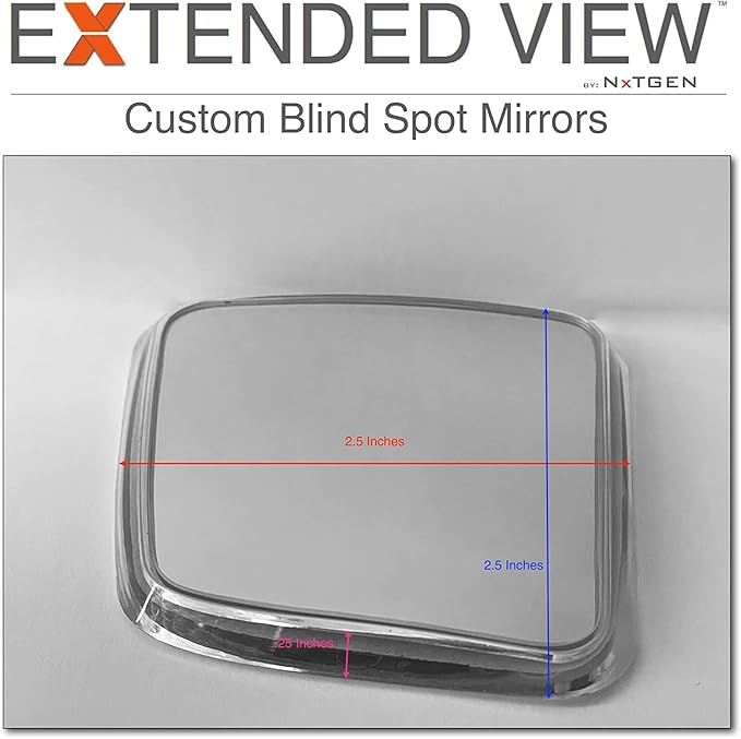 NXTGEN Custom Blind Spot Mirrors - Compatible With 2015-2020 Ford F150 13th Generation Factory Mirrors With BLIS | Extended View