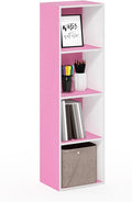 Furinno PASIR Book Shelf, 4-Tier Modern Bookshelf, Open Shelves Bookcase 9 x 12 x 42, Easy Assembly, for Living Room, Bedroom
