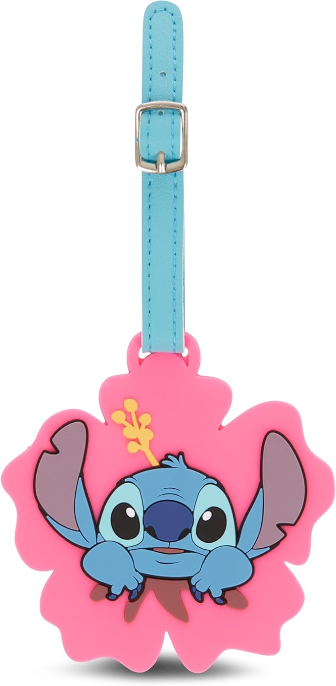 Lilo and Stitch Lugagge Tag - Pink 3 Peice Lugagge Tag and Lanyard Set - Officially Licensed Disney Merchendise