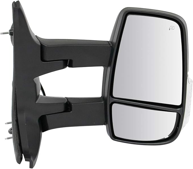 TRQ Driver & Passenger Side Mirror Set Power with Heat Compatible with 2015-2017 Ford Transit-150 Transit-250 Transit-350 Tra