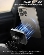 1Zero for Magsafe CD Phone Holder for Car [20 N55 Ultra Strong Magnets] Magnetic CD Player Phone Mount, Stable CD Slot Phone Mount for iPhone 17 16 15 14 13 12 Mini Pro Pro Max Plus & Magsafe Case
