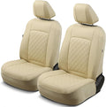 GIANT PANDA 2PCS Front Car Seat Cover for Toyota Rav4 Camry Highlander Corolla Prius Corolla Cross Venza Avalon, Faux Leather