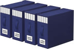 StorageTastic 4 Pack Bed Sheet Closet Organizers and Storage,Sturdy Foldable Storage Containers with Window and Label,Storage