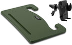 AutoExec Wheelmate Car Steering Wheel Tray Vehicle Desk, Army Green with Phone Vent Clip