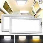 2 Pack RV Lights Interior,3 Color RV LED Super Bright Fixture,12V RV Ceiling Dome Light with ON/Off Dimmable Switch Energy Saving Gift Package for RV/Camper/Car/Trailer/Boat