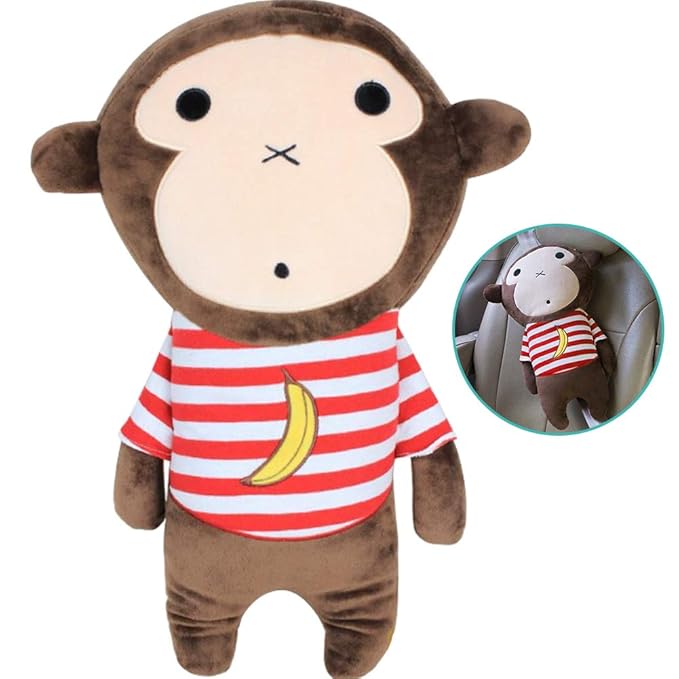 Seat Belt Pillow Kids Car Seat Belt Cover Vehicle Shoulder Pads Car Seatbelt Cushion for Kids Seat Strap Pillows Kids Animal Travel Pillow