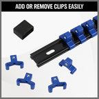 SWANLAKE 9-Piece Premium Socket Holder Organizer Set, 1/4-Inch x 48 Clips, 3/8-Inch x 45 Clips, 1/2-Inch x 36 Clips, Premium 