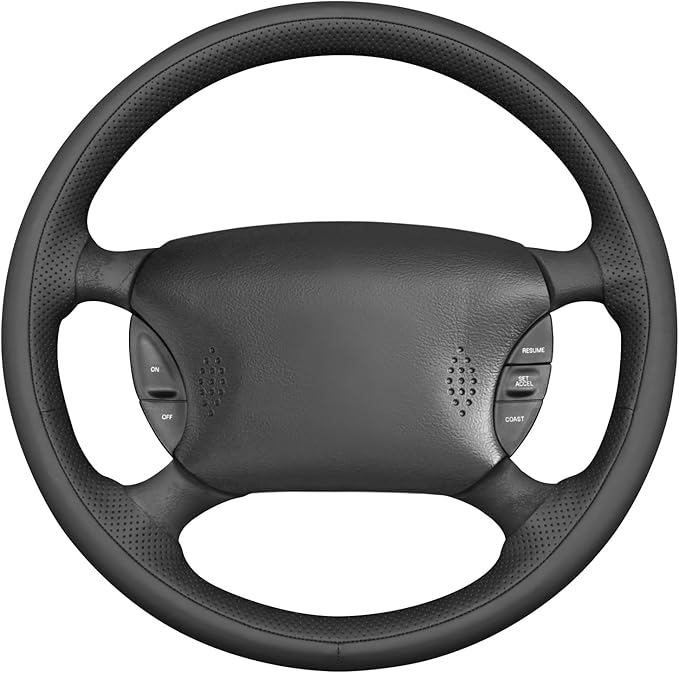 MEWANT Hand Sewn 3D Style Steering Wheel Cover Wrap for Ford Mustang 1994-2004 Steering Wheel Accessories for Ford Mustang 1994-2004