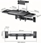 Car Steering Wheel Desk Compatible with Ford F150 F250 F350 F-150 F-250 F-350, Foldable Back Seat Tray Table, Car Steering Wheel Tray for Laptop Eating Writing, Travel Car Accessories,C