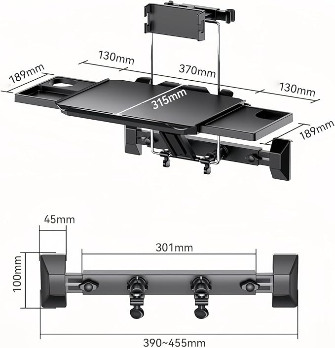Car Steering Wheel Desk Compatible with Ford F150 F250 F350 F-150 F-250 F-350, Foldable Back Seat Tray Table, Car Steering Wheel Tray for Laptop Eating Writing, Travel Car Accessories,C