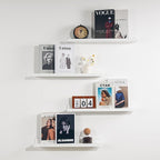 NEXHOME PRO Floating Shelves for Wall Set of 4,24 Inches Picture Ledge Shelf, Kids Bookshelf Wall Mounted for Living Room Bed