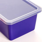 Nicunom 6 Pack Small Cubby Bins Storage Bins with Lids, 5 Qt Plastic Storage Bins Colorful Toy Storage Containers, Stackable 