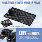 Car Anti Slip Mat Dashboard Tray Decorations Sticky Pad Thicken Washable with 360° Rotating Universal Phone Pad Holder+Number