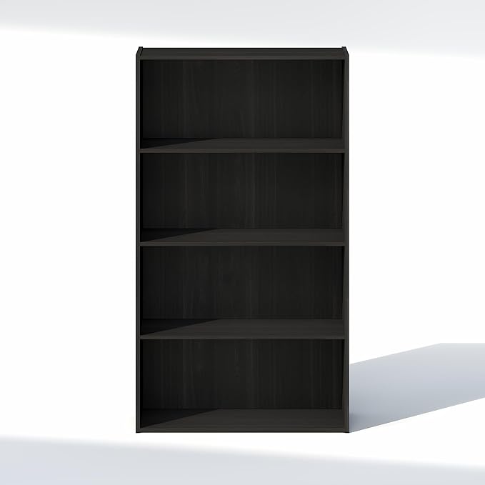 Furinno Reed Closet Organizers and Storage, 4-Tier Closet Organizer, Open Shelf Closet Storage, for Wardrobe, Bedroom, Living
