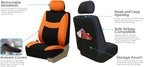 FH Group Light & Breezy Cloth Car Seat Covers, 7 Seater Three Row Set- Airbag & Split Ready -Universal for Cars Trucks and SU