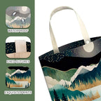 Car Trash Can, Cute Car Trash Bag, Hanging Car Organizer and Storage Bag, Trash Bin for Car Accessories, Vehicle, Travelling, Camping Night Forest Mountain