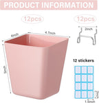 Namalu 12 Pack Pegboard Storage Bins with Labels and Hooks Bulk Peg Board Organizer Accessories Hanging Cup Organizer Pegboar