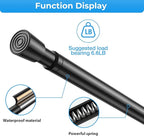 4PCS Tension Curtain Rod 33 to 59 Inch,Black Short Curtain Rods No Drilling,Loaded Expandable Spring Curtain Rods for Windows