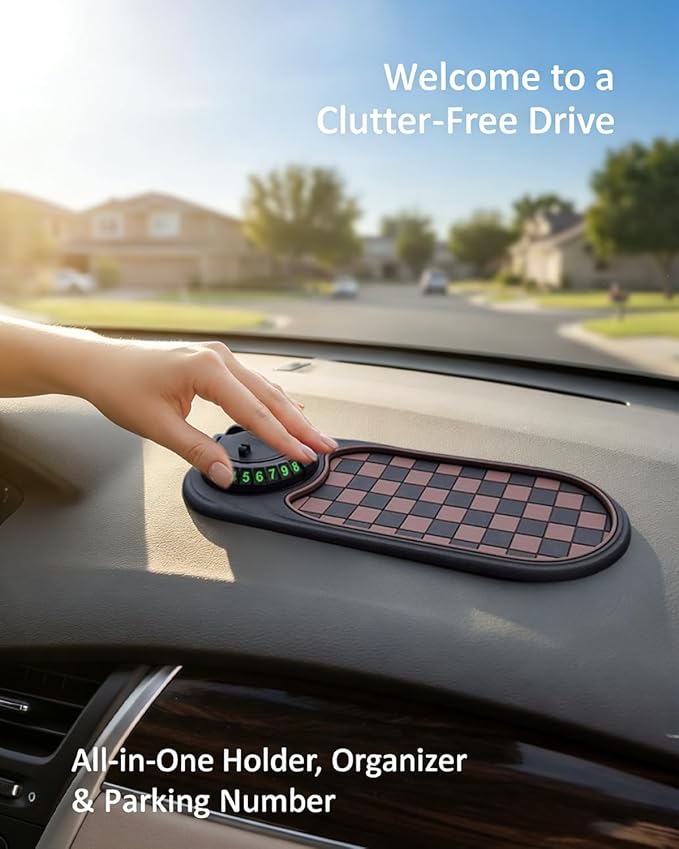 Multi-Functional Support Anti-Slip Pad for Car, 360° Rotating Gel Pad Car Dashboard Cell Phone Holder, Universal Navigation S