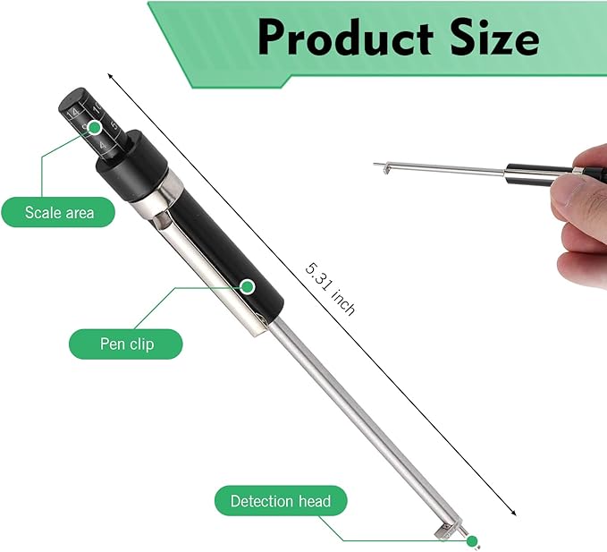 1 PC Car Brake Pad Thickness Gauge with Scale, High Precision Quick-Check Measure Tool, Universal Brake Pad Tester for Intern