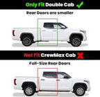 LASFIT Floor Mats for Toyota Tundra 2022-2026 Double Cab, Custom Fit All Weather Protection TPE Easy Clean Anti-Slip Floor Liners for Tundra 2022-2024 2025 2026 Front & Rear 2 Row Car Mats