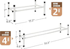 STORAGE MANIAC Expandable Shoe Rack, 4 Pairs Stackable Small Shoe Rack, Metal Adjustable Shoes Organizer for Closet, Entryway