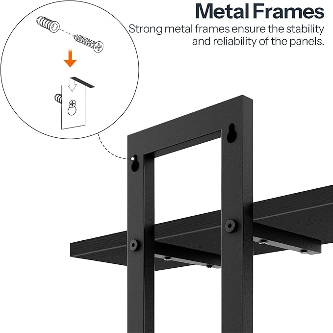 HOOBRO Floating Shelves, 15 Inch Wall Shelf Set of 2, Wall Mounted Storage Shelves 2-Tier, Hanging Bathroom Shelves, for Livi
