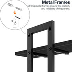 HOOBRO Floating Shelves, 15 Inch Wall Shelf Set of 2, Wall Mounted Storage Shelves 2-Tier, Hanging Bathroom Shelves, for Livi