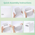 Collapsible File Organizer Box with Handle,12.20x5.11x9.84Inches, Filing Organizer for Home or Office, Small Portable File Bo