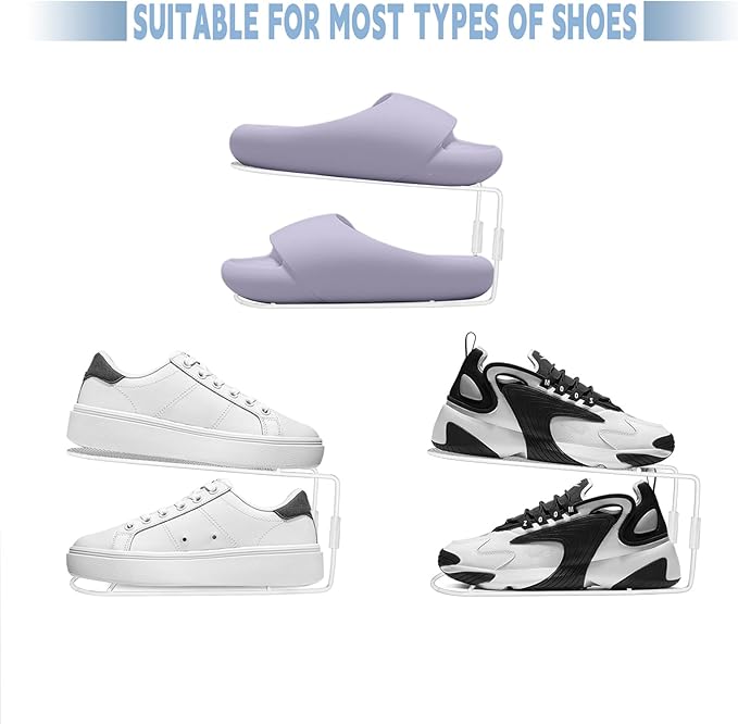 CiBiZi Shoe Slots Organizer 10Pack Metal Shoe Stackers for a Pair of Shoes Display Shelf Shoe Holder Storage Closet Organizer