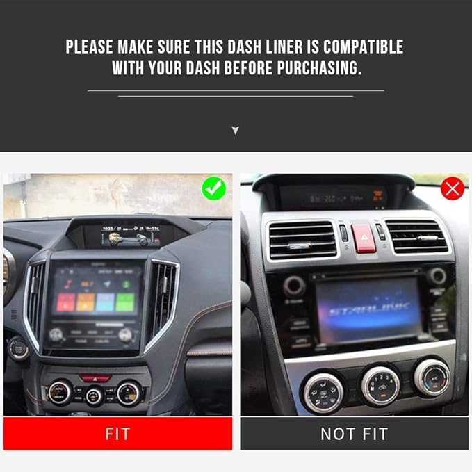 Auovo Dashboard Mat Compatible with Subaru Crosstrek Accessories 2018-2023 Forester 2019-2024 XV Impreza 2018-2023 Car Interi