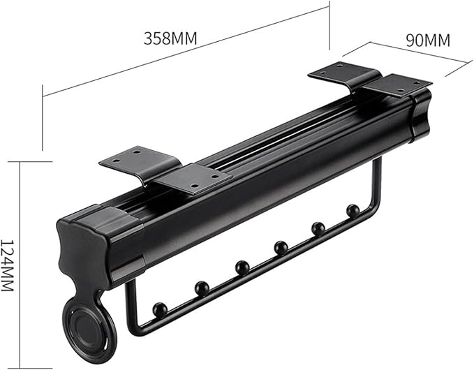 Pull Out Clothes Rail Extendable Pull Out Closet Rod - Wardrobe Pull-Out Trousers Rack, Pull Out Pants Rack Adjustable Closet