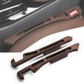 Brown Car Seat Gap Filler Organizer 2Pack, Inserts Blocks Gap Between Seats Console Organizer, Universal Multifunctional Seat Gap Organizer with Phone Holder & Charge Hole,Car Interior Accessories