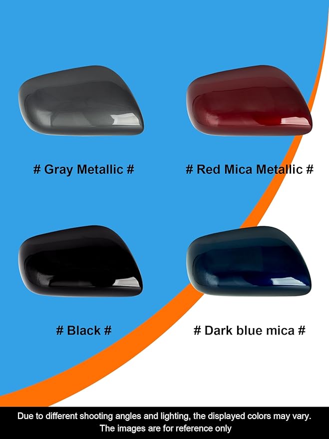 Car Rearview Mirror Cover Cap Housing Protective Cover for Exterior Mirrors Fit for Toyota Corolla 2007-2013（Cannot fit LE Model） 87915-02910 87945-02910 (Gray, Left Driver Side)