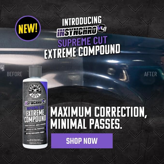 Chemical Guys Insynchro Supreme Extreme Compound - Professional Ultra Heavy Cut Compound for Paint Defects, Scratches, and Swirls - High Gloss Correction for Cars, Trucks, SUVs, and More