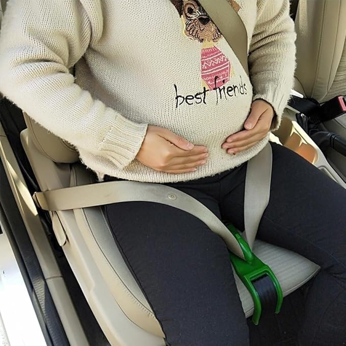 Car Seat Belt Cover for Pregnancy, Soft Harness for Neck and Abdomen Protection, with Adjustable Strap Soft Harness, Comfort Enhancer for Maternity Car Universal Travel(White)