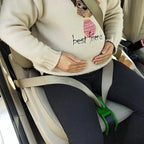 Car Seat Belt Cover for Pregnancy, Soft Harness for Neck and Abdomen Protection, with Adjustable Strap Soft Harness, Comfort Enhancer for Maternity Car Universal Travel(White)