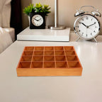PRETYZOOM Wooden Sorting Tray Closet Drawer Divider Organizer with 20 Compartments Suitable for Socks Briefs Keys Stationery 