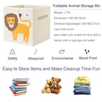 CLCROBD Foldable Animal Cube Storage Bins Fabric Toy Box/Chest/Organizer for Toddler/Kids Nursery, Playroom, 13 inch (Lion)