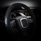 Plasticolor 006743R01 Ford Genuine Leather Steering Wheel Cover