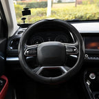 Rueesh Microfiber Leather Steering Wheel Cover Anti-Slip Matte Finish Auto Car Wheel Cover Universal 15 Inch Wheel Cover for 