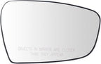 TRQ Passenger Side Mirror Glass Heated For Factory Equipped Mirrors Only Compatible with 2014-16 Kia Forte without Blind Spot