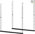 STORAGE MANIAC Hanging Closet Rod, Adjustable Width and Height Closet Hanging Organizer, Space-Saving Clothes Hanging Bar, Cl