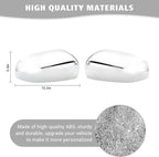 Jimen Compatible with Jeep Cherokee 2014-2023 / Jeep Compass 2017-2023, Side Door Rearview Mirror Cover Trim (Chrome)