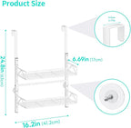 HapiRm Over the Door Hat Organizer - 2 Tier Wall Mounted Hat Rack with 2 Adjustable Metal Basket, Baseball Caps Organizer Sto