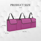 Car Trunk Organizer, Waterproof Collapsible Cargo Bag with 4 Pockets,Backseat Hanging Large Storage with Adjustable Straps, St