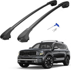 JOYTUTUS 220lbs Lockable Roof Rack Cross Bars Compatible with Kia Telluride EX S SX SX-Prestige 2019-2025 (NOT FIT X-PRO X-LINE), Aluminum Crossbar Luggage Rack for Kayak Roof Basket Bag Box